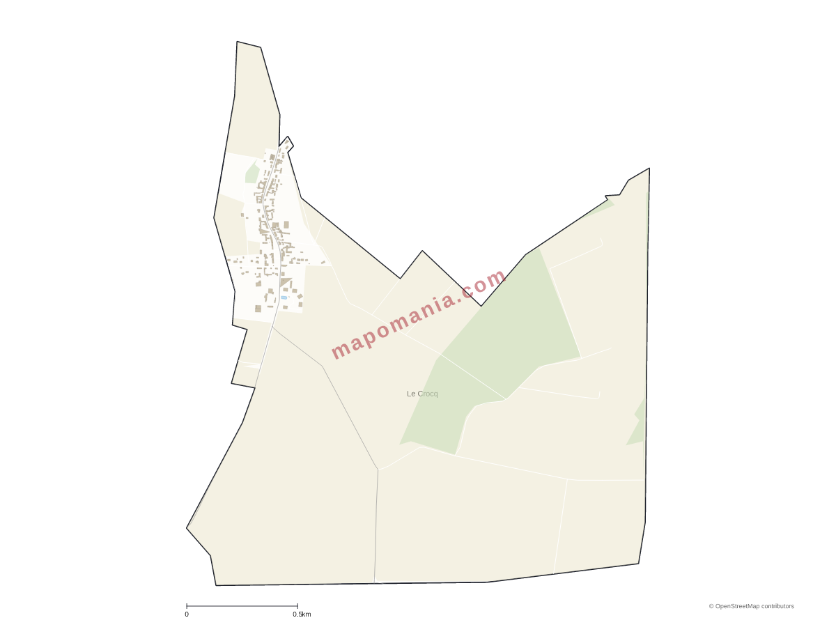 Carte de Le Crocq à personnaliser