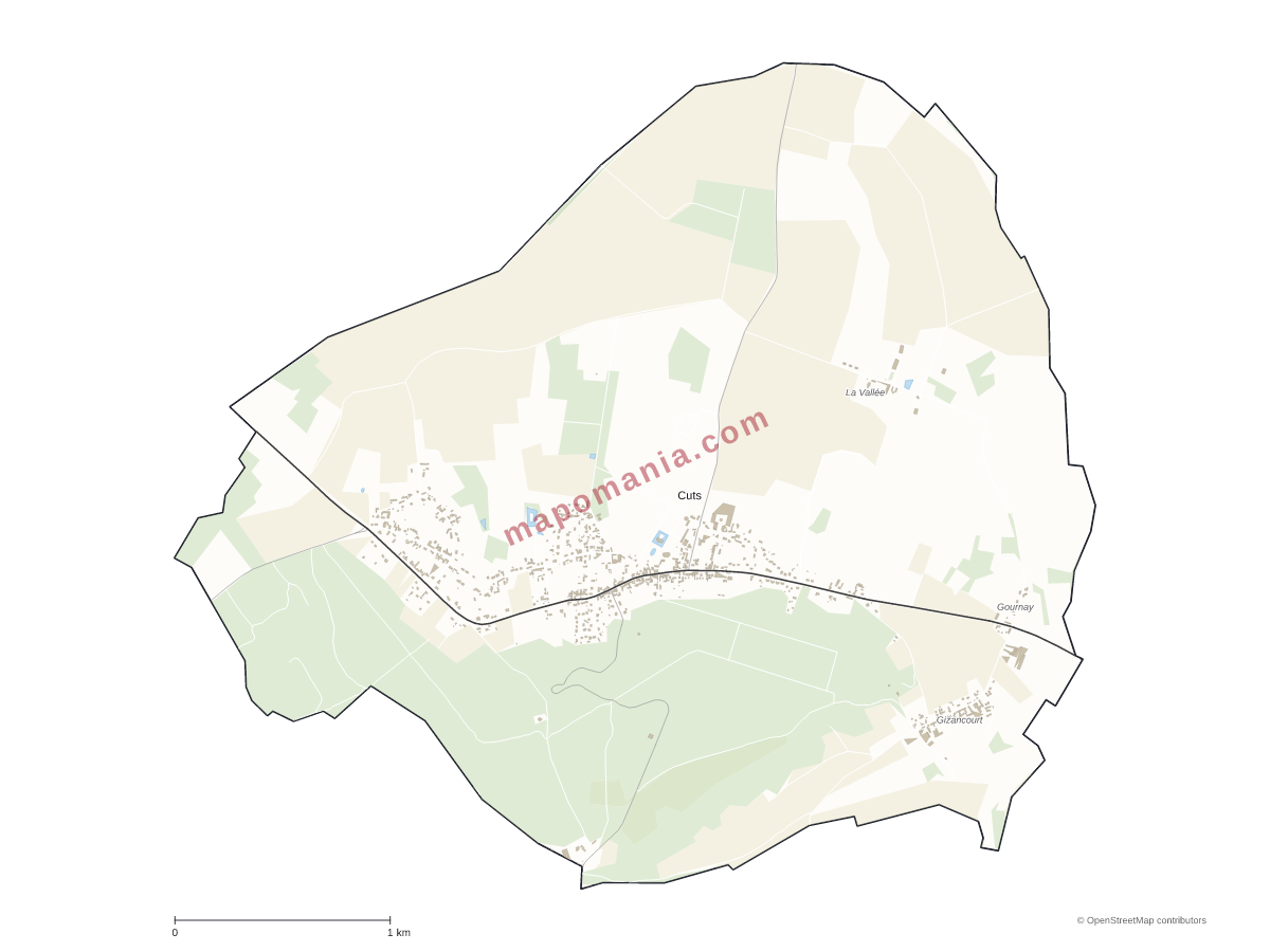 Carte de Cuts à personnaliser