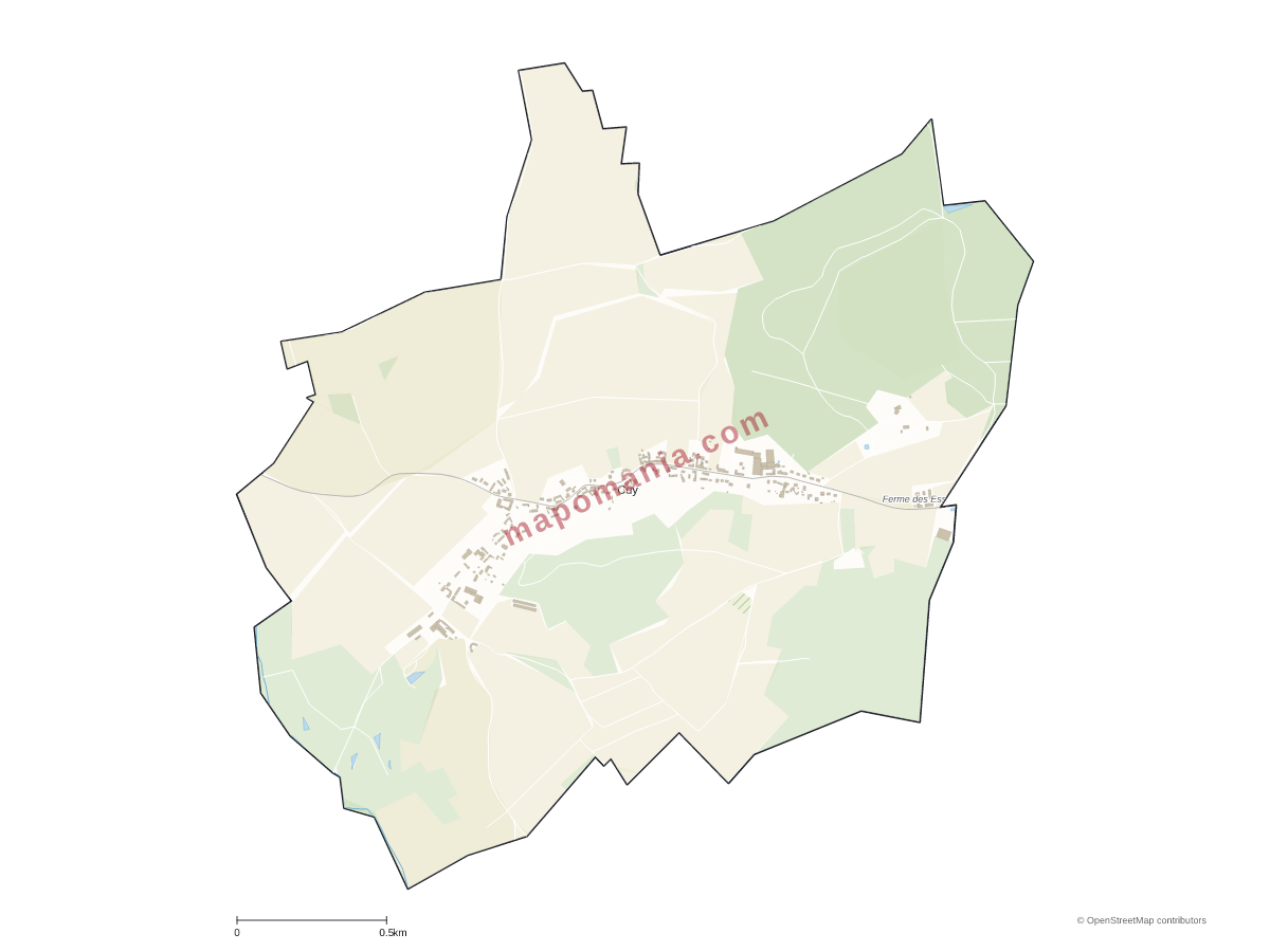 Carte de Cuy à personnaliser