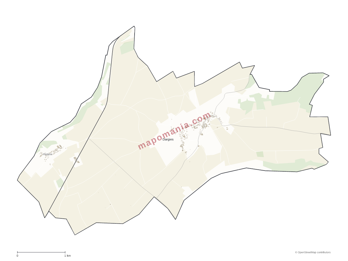 Carte de Dargies à personnaliser