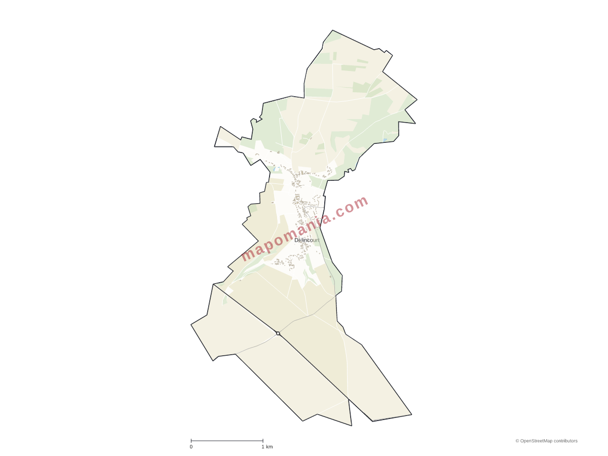 Carte de Delincourt à personnaliser