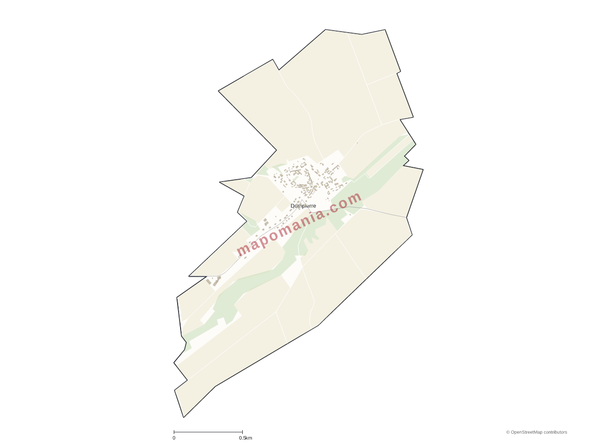 Carte de Dompierre à personnaliser