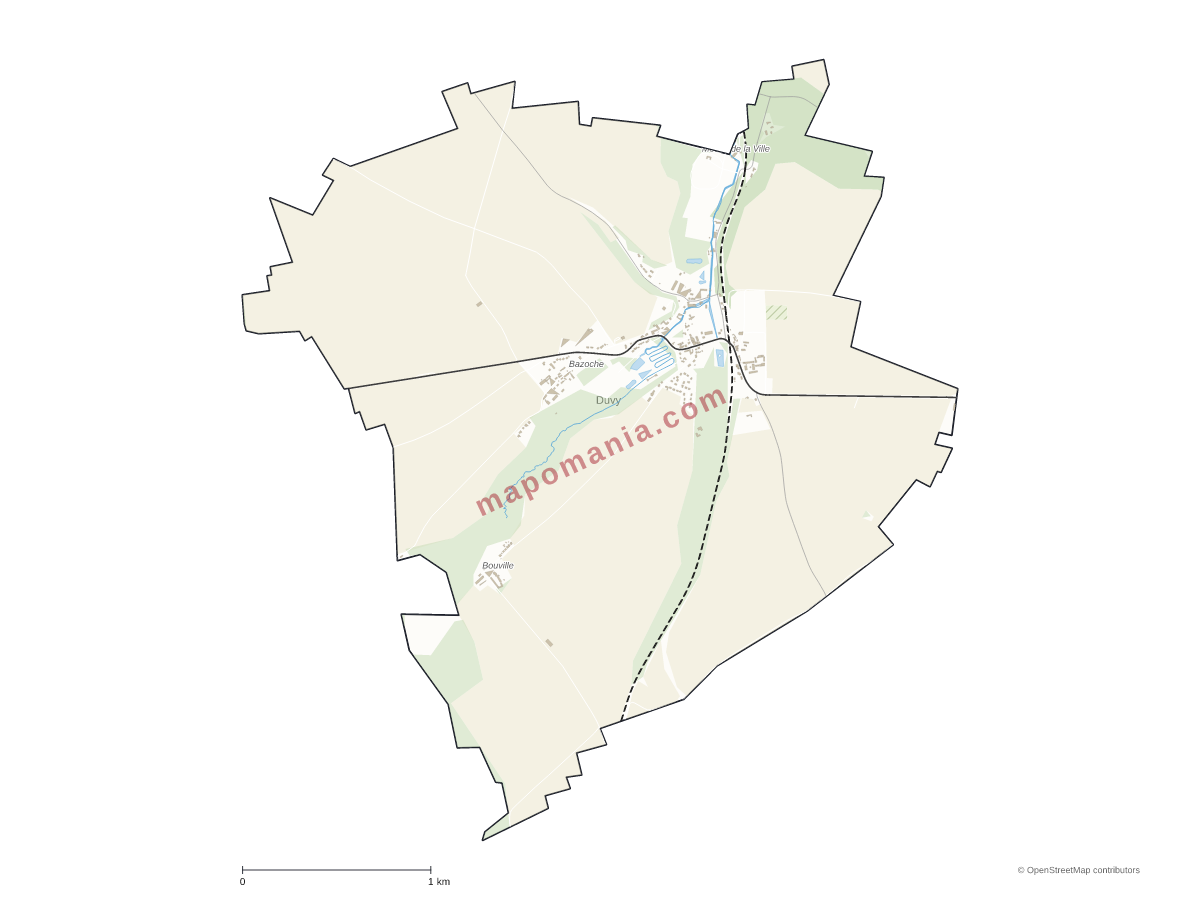 Carte de Duvy à personnaliser