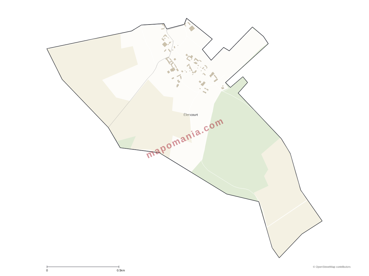 Carte de Élencourt à personnaliser