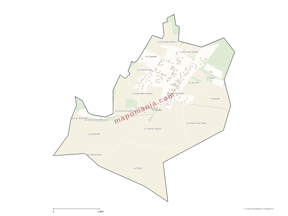 Carte de Éméville à personnaliser