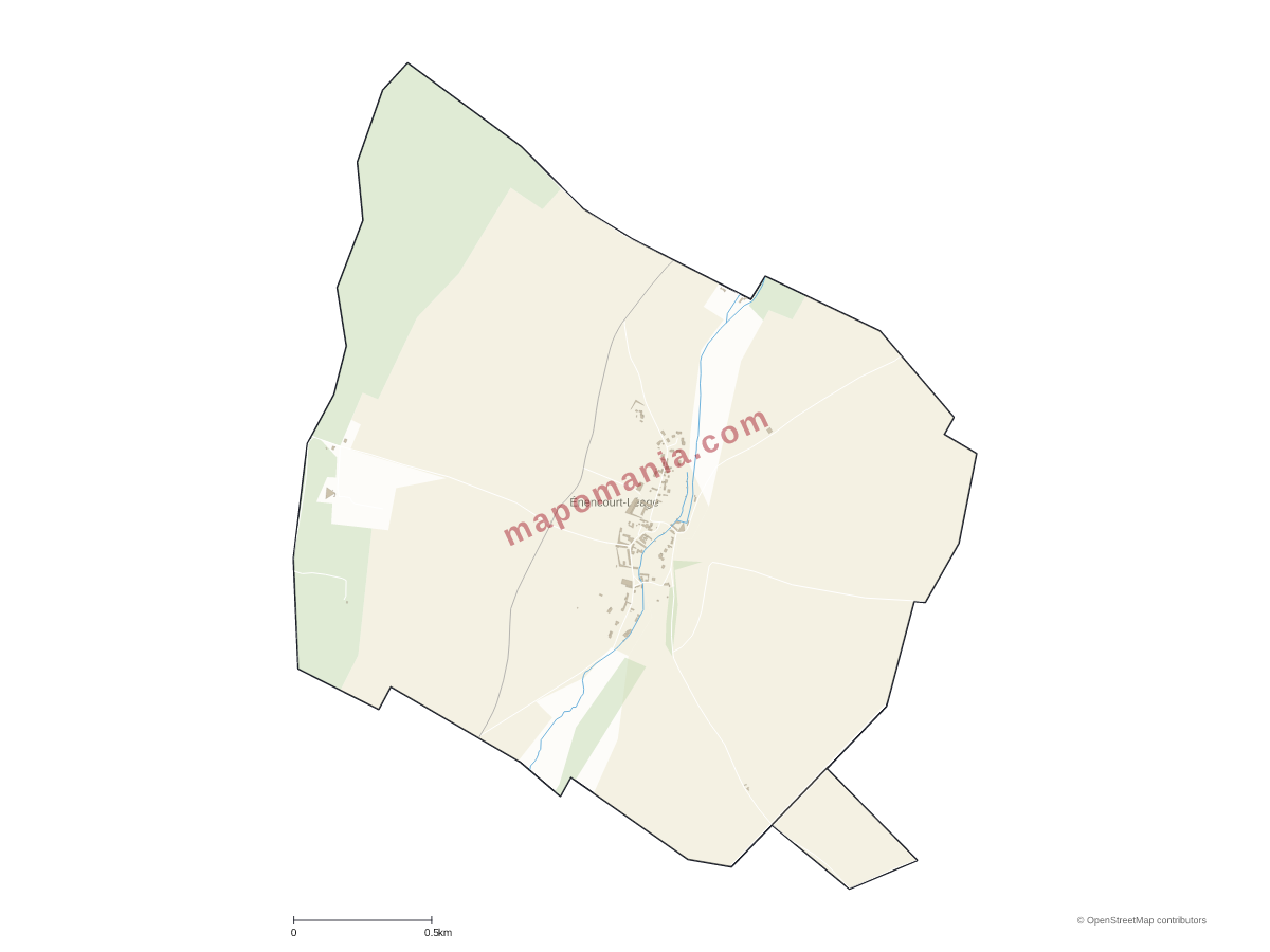 Carte de Énencourt-Léage à personnaliser