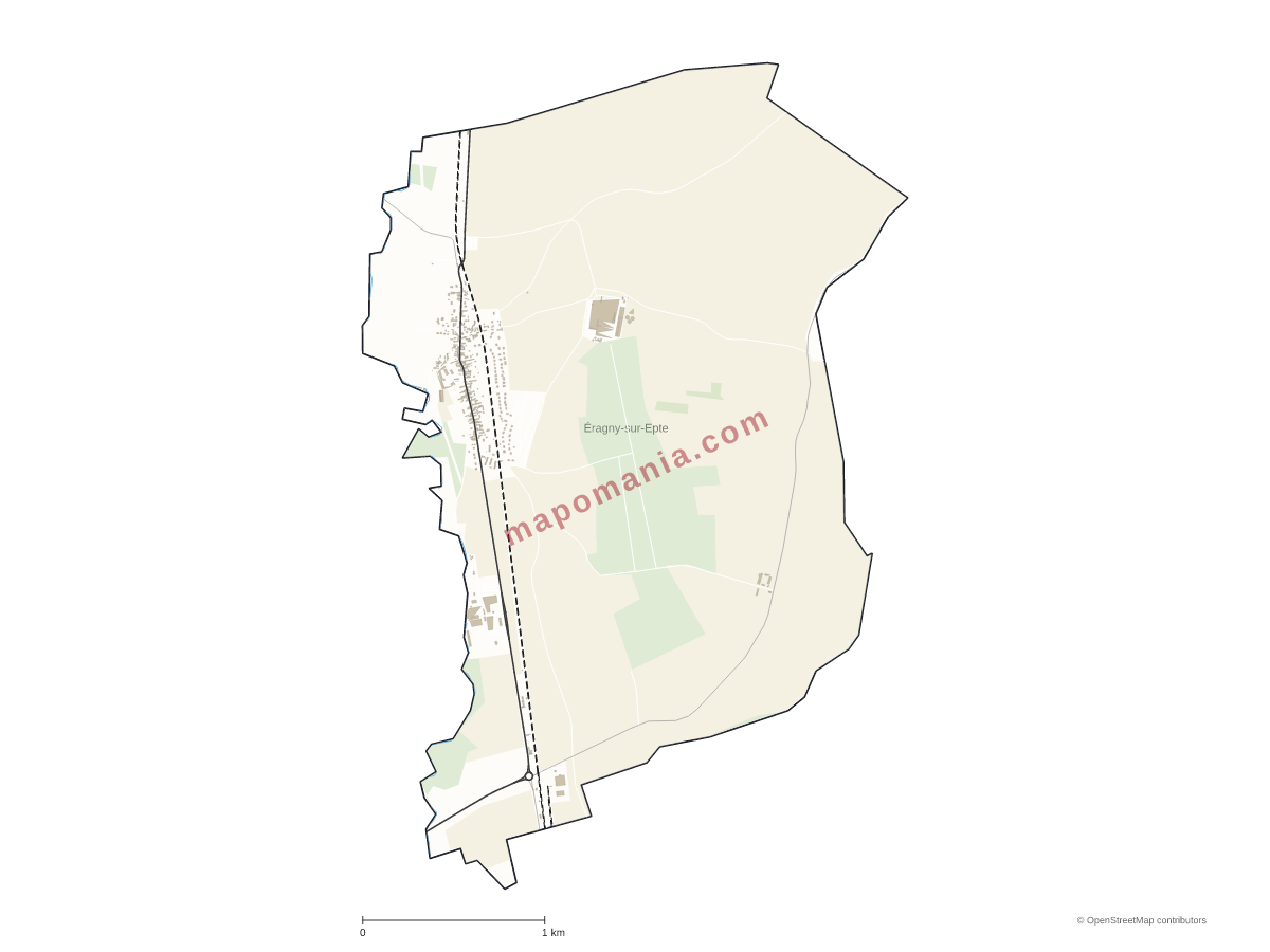 Carte de Éragny-sur-Epte à personnaliser
