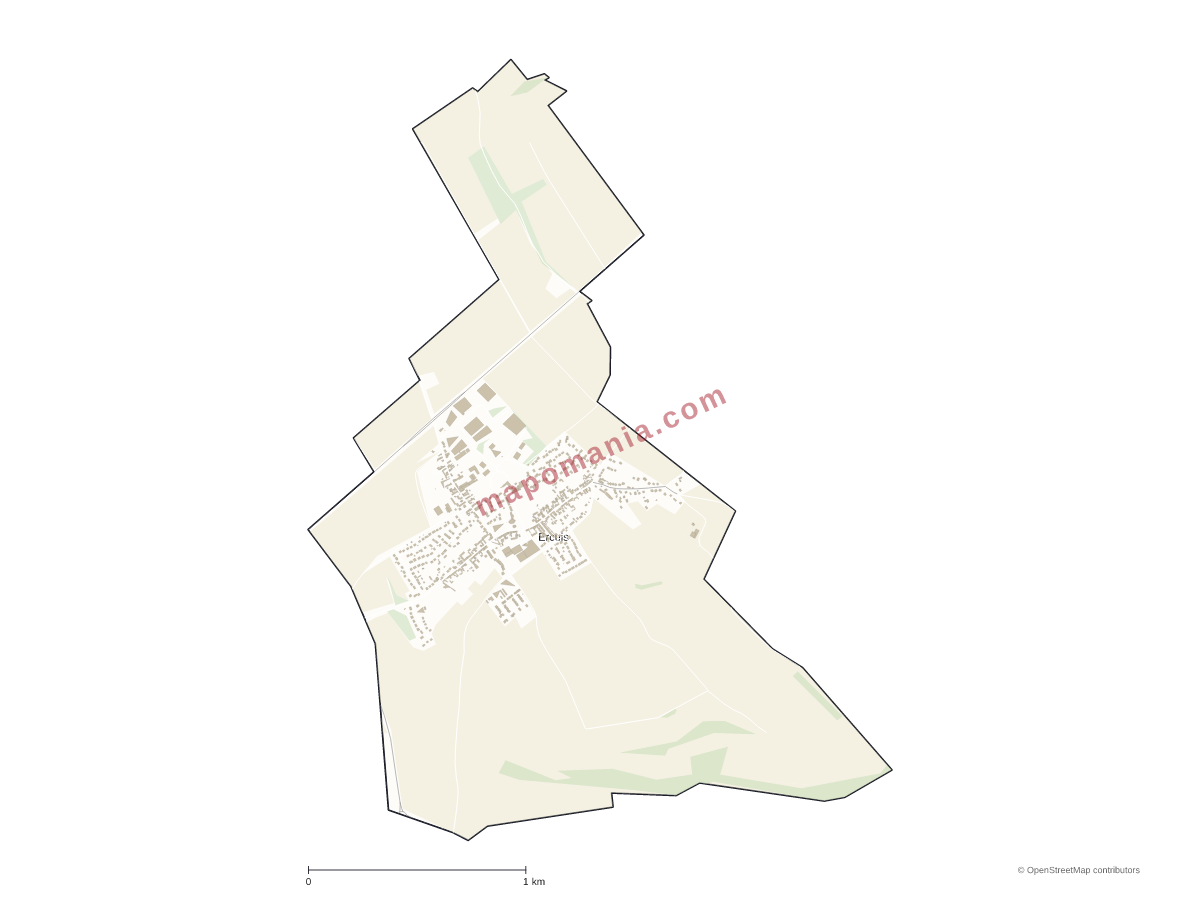 Carte de Ercuis à personnaliser