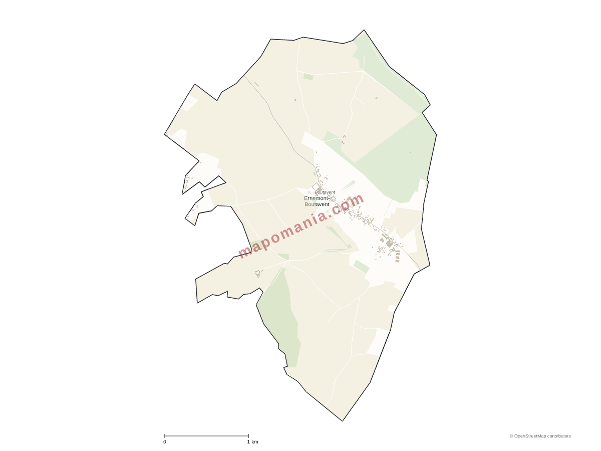 Carte de Ernemont-Boutavent à personnaliser