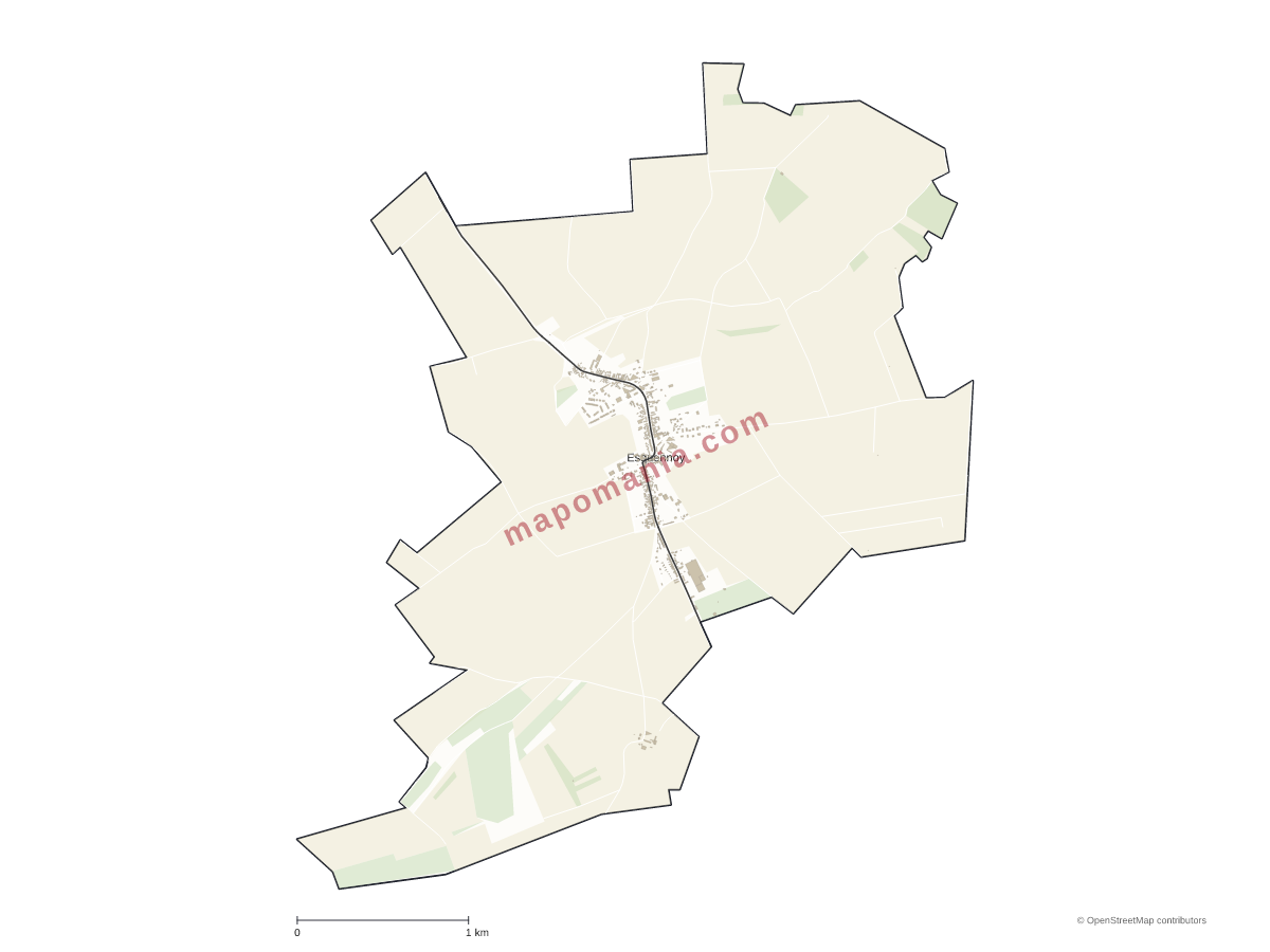 Carte de Esquennoy à personnaliser