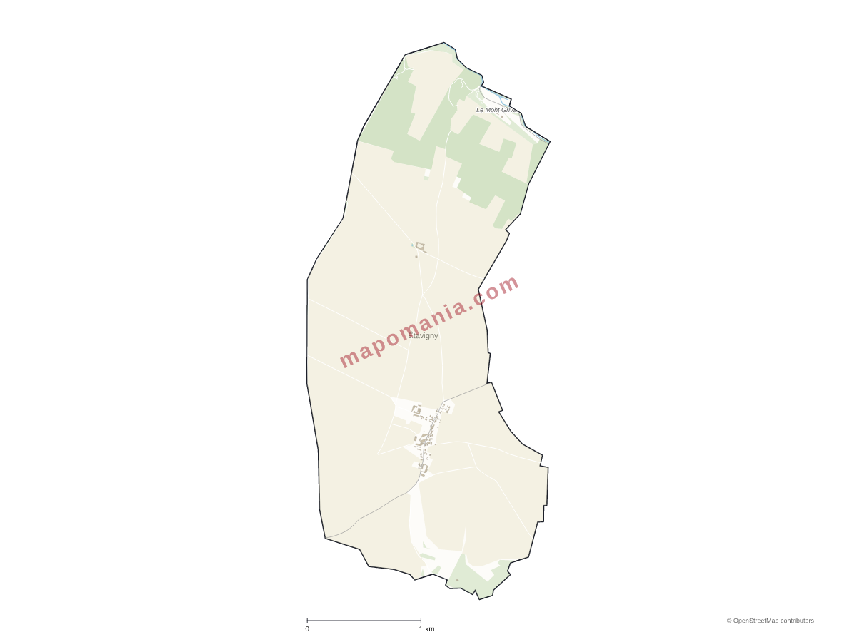 Carte de Étavigny à personnaliser