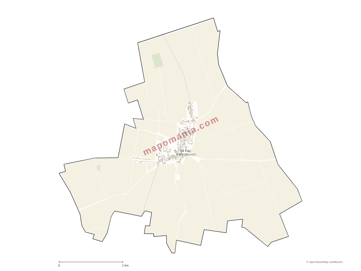 Carte de Le Fay-Saint-Quentin à personnaliser