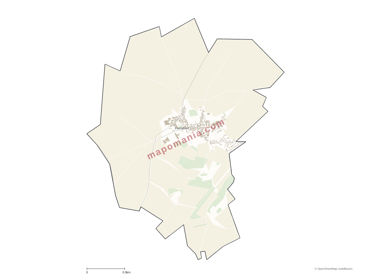 Carte de Ferrières à personnaliser