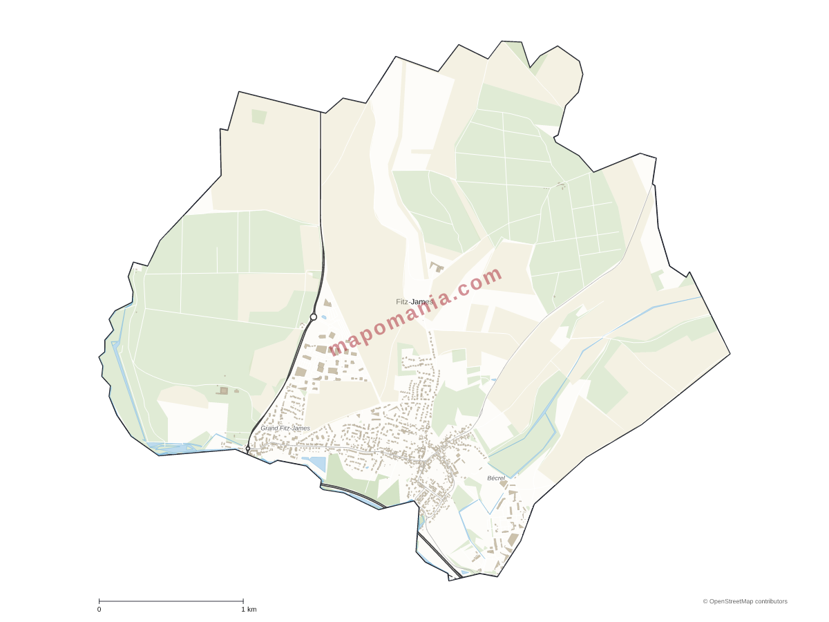 Carte de Fitz-James à personnaliser