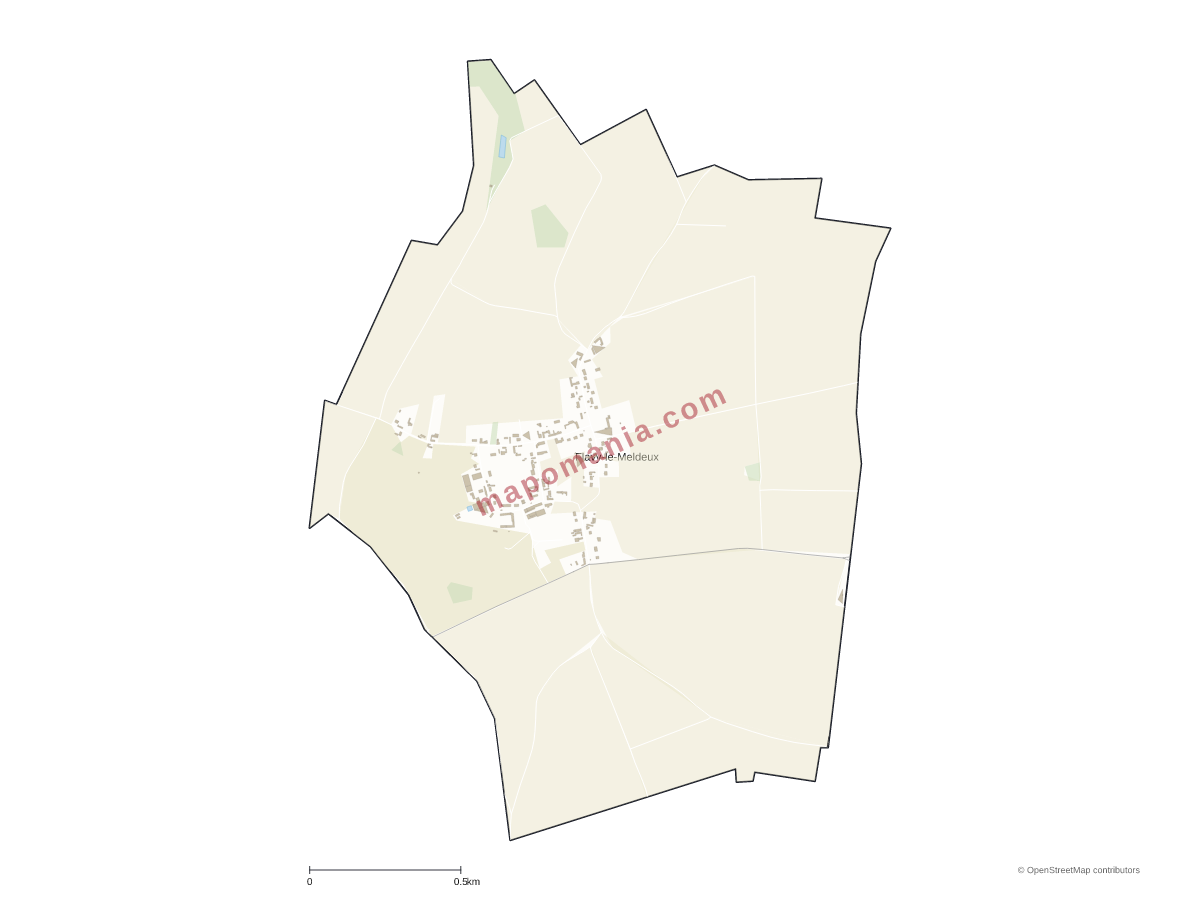 Carte de Flavy-le-Meldeux à personnaliser