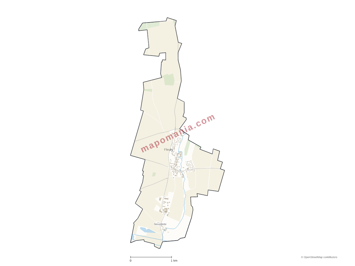 Carte de Fleury à personnaliser