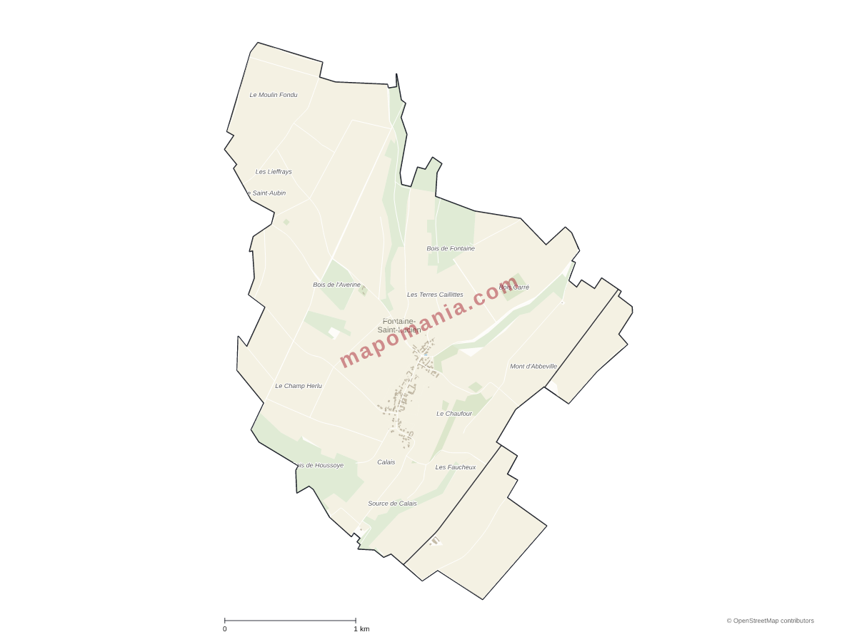 Carte de Fontaine-Saint-Lucien à personnaliser