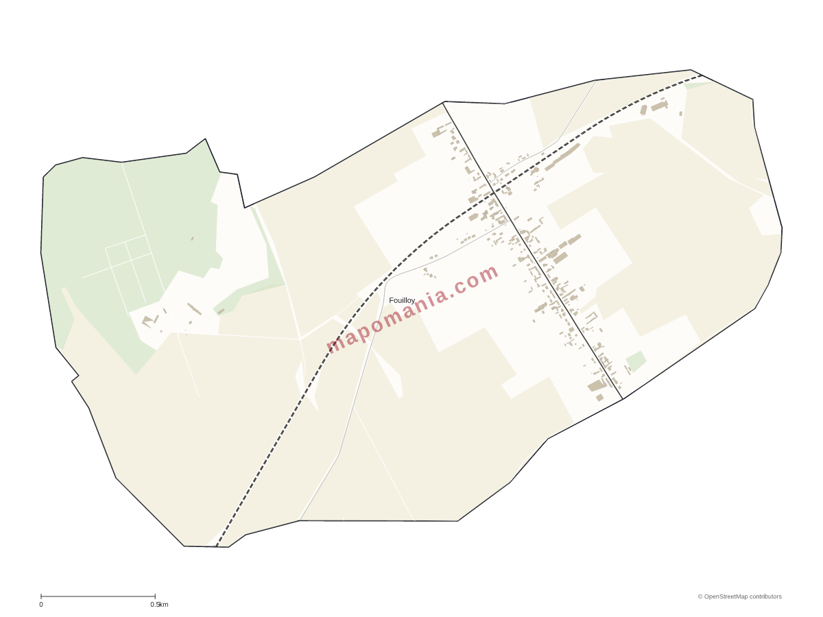 Carte de Fouilloy à personnaliser