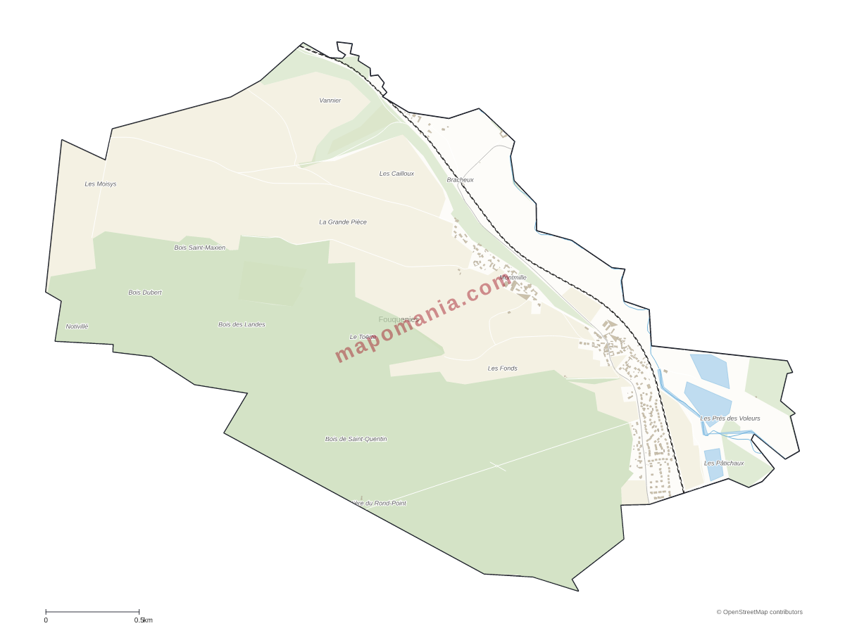 Carte de Fouquenies à personnaliser
