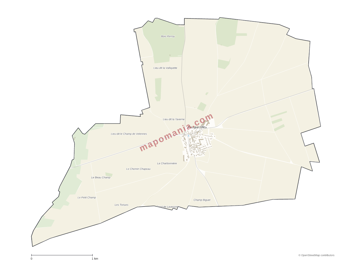 Carte de Fouquerolles à personnaliser