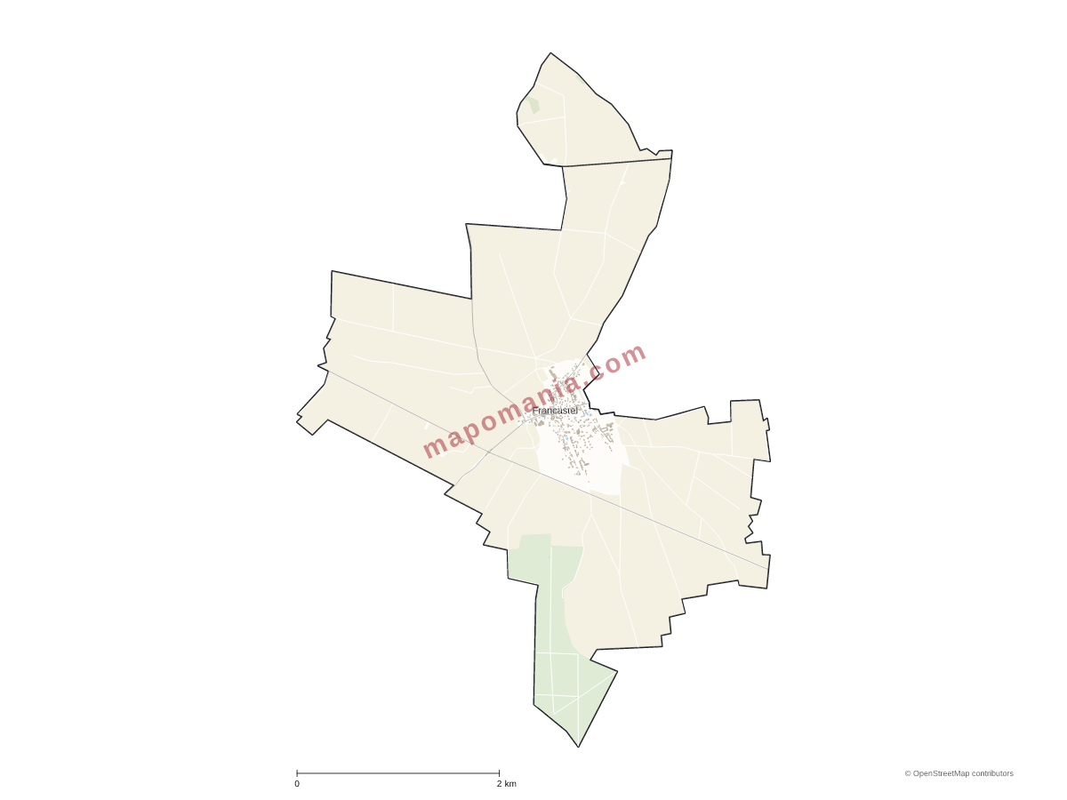 Carte de Francastel à personnaliser
