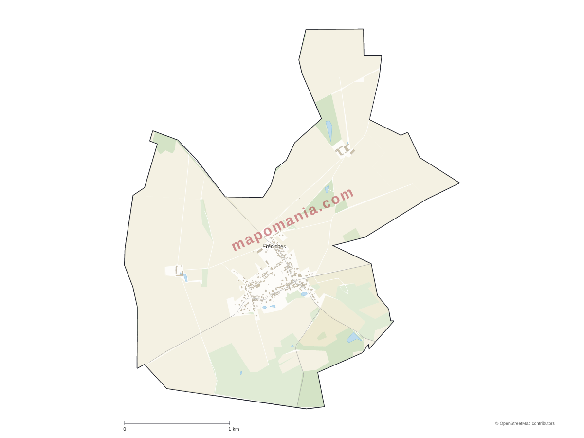 Carte de Fréniches à personnaliser
