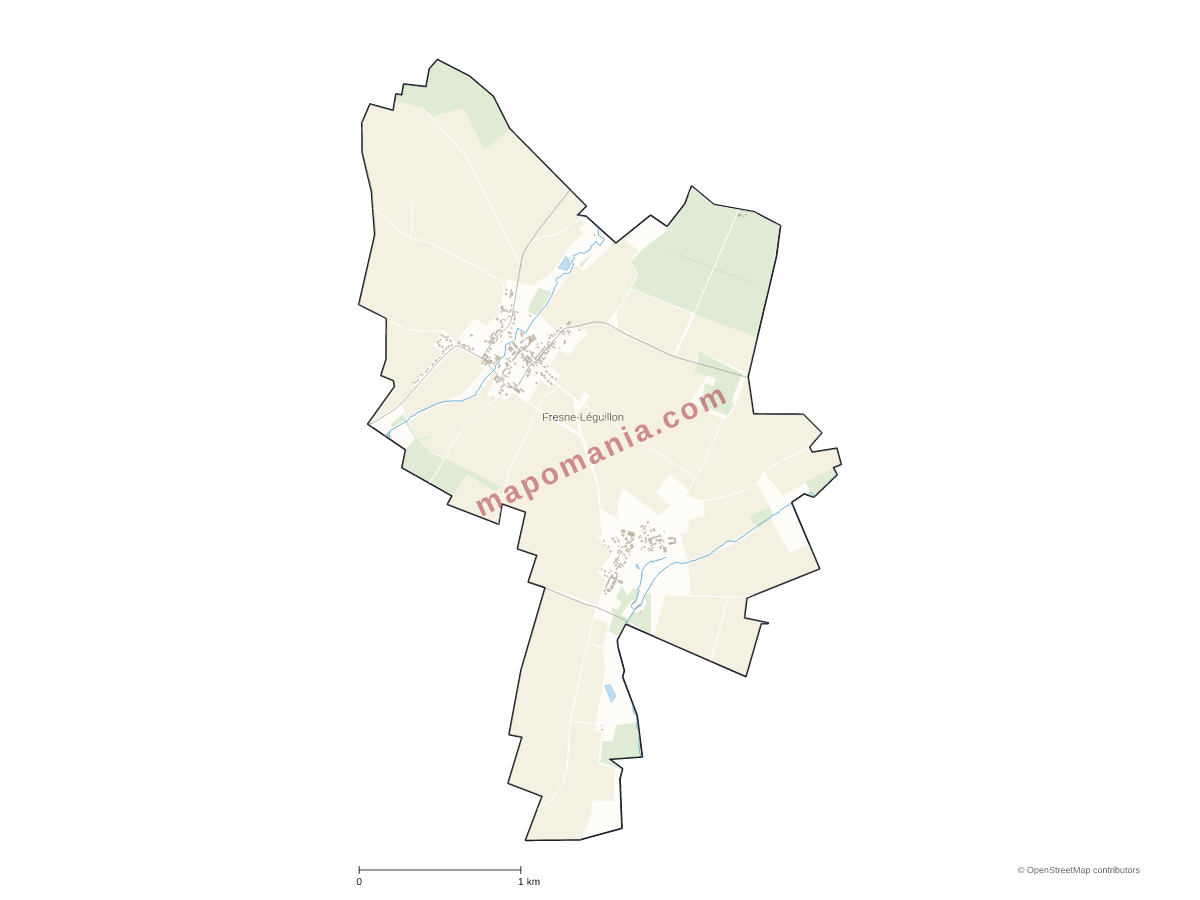 Carte de Fresne-Léguillon à personnaliser