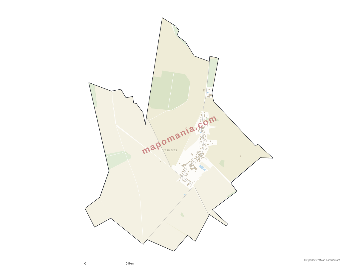 Carte de Fresnières à personnaliser