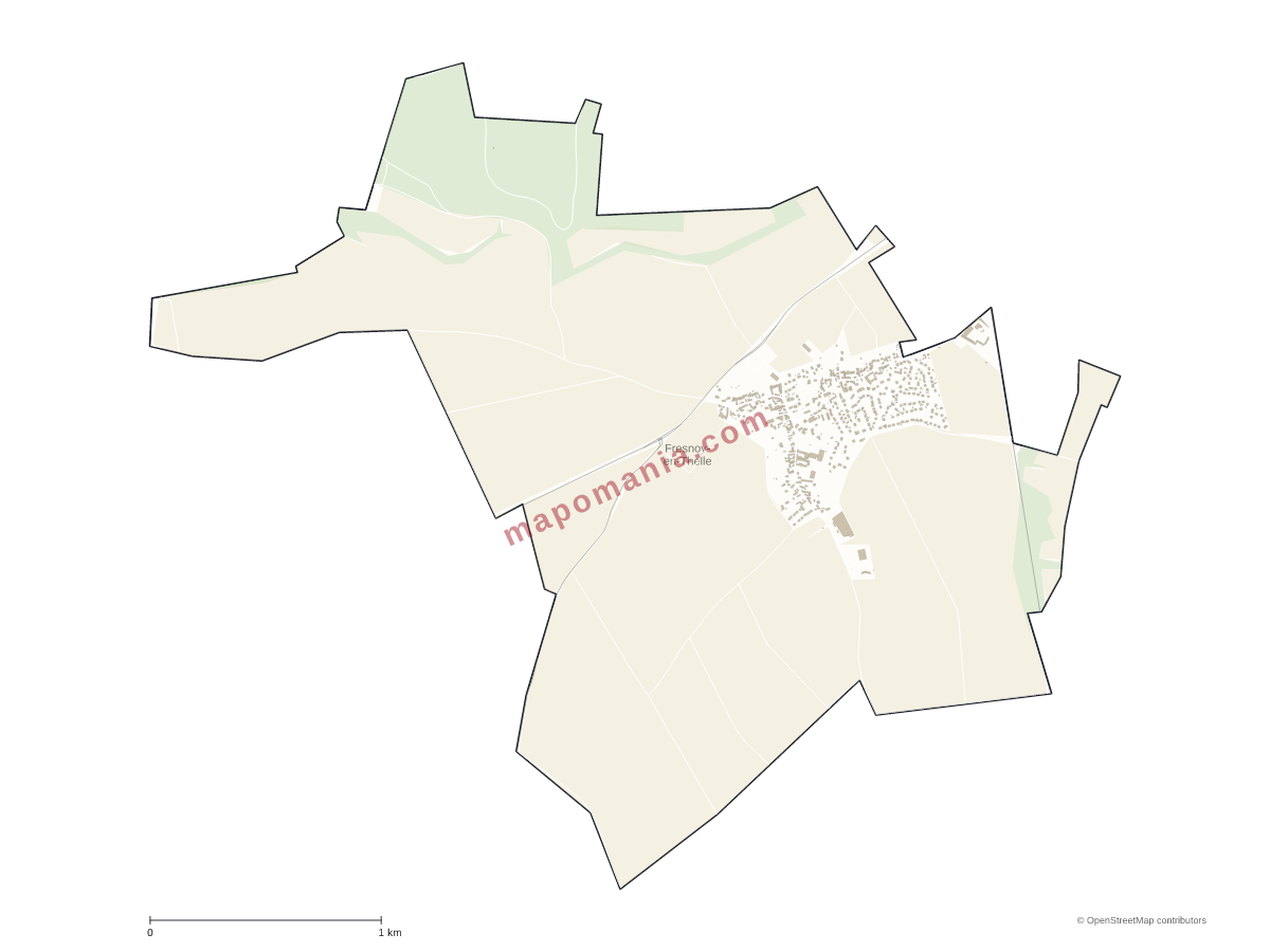 Carte de Fresnoy-en-Thelle à personnaliser