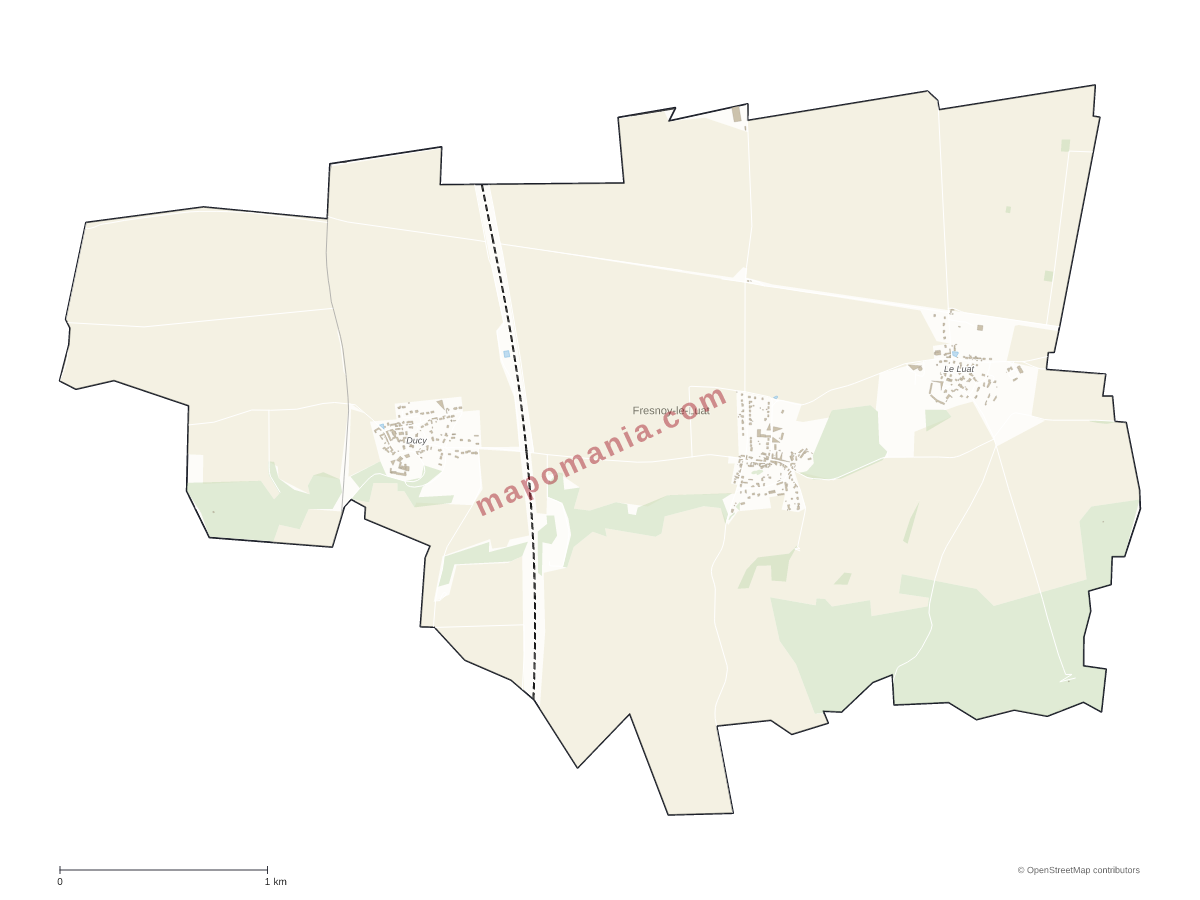 Carte de Fresnoy-le-Luat à personnaliser
