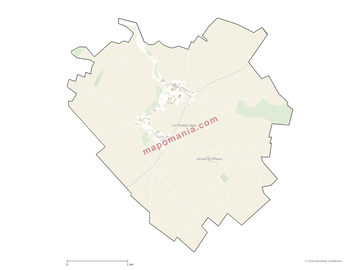 Carte de Le Frestoy-Vaux à personnaliser