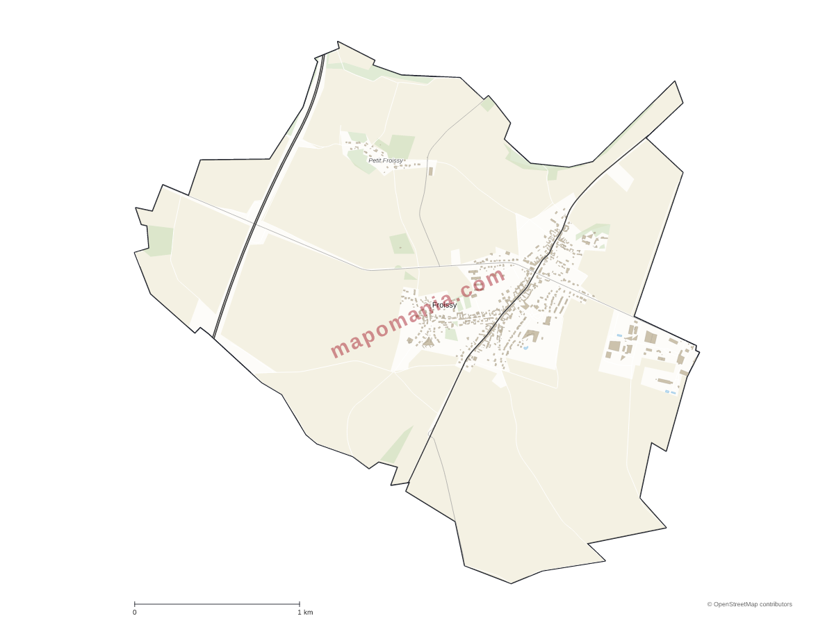 Carte de Froissy à personnaliser
