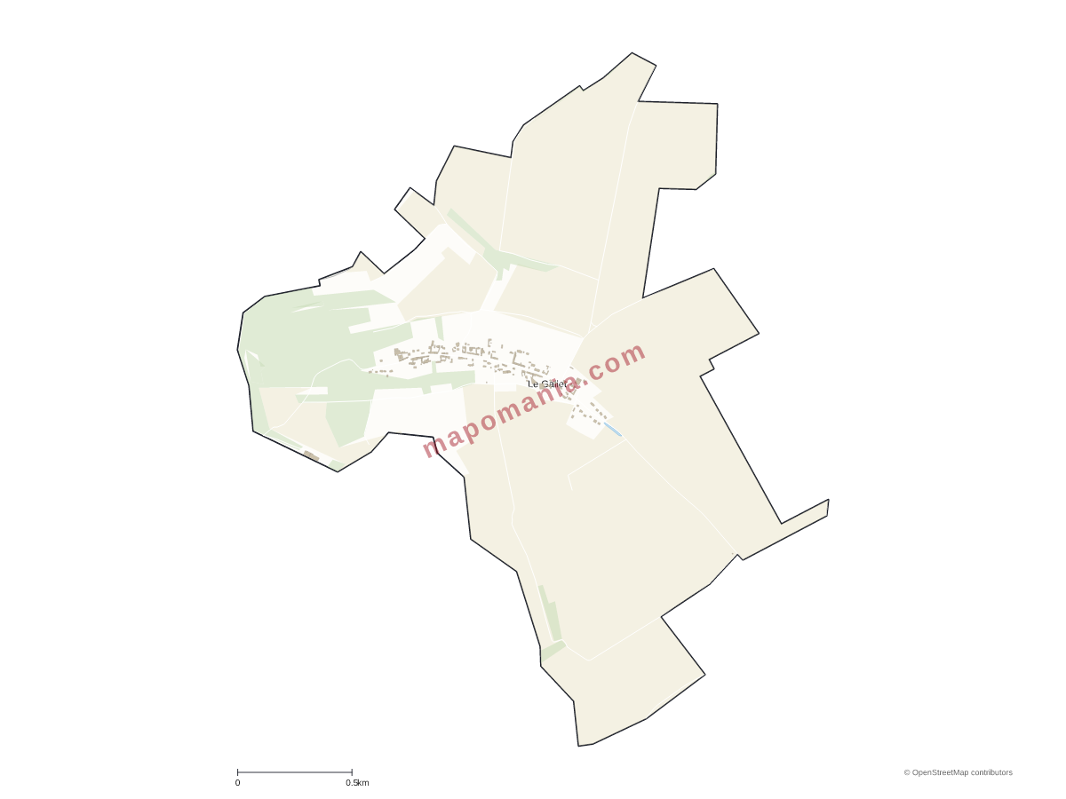 Carte de Le Gallet à personnaliser