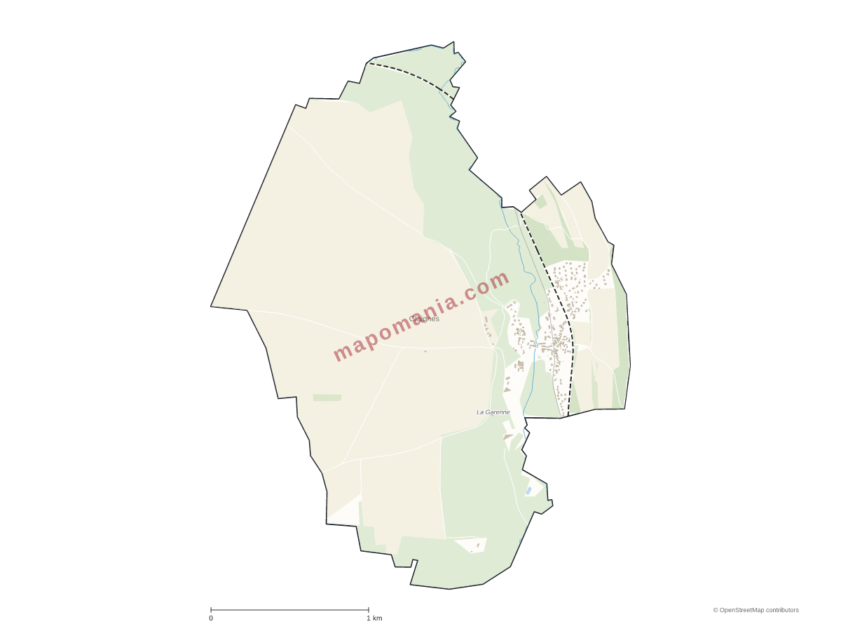 Carte de Glaignes à personnaliser