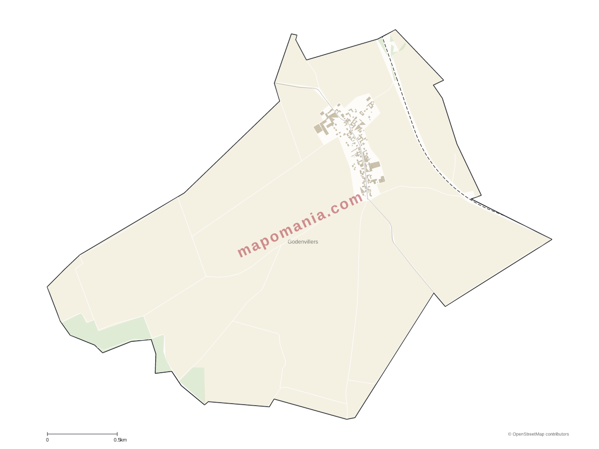 Carte de Godenvillers à personnaliser