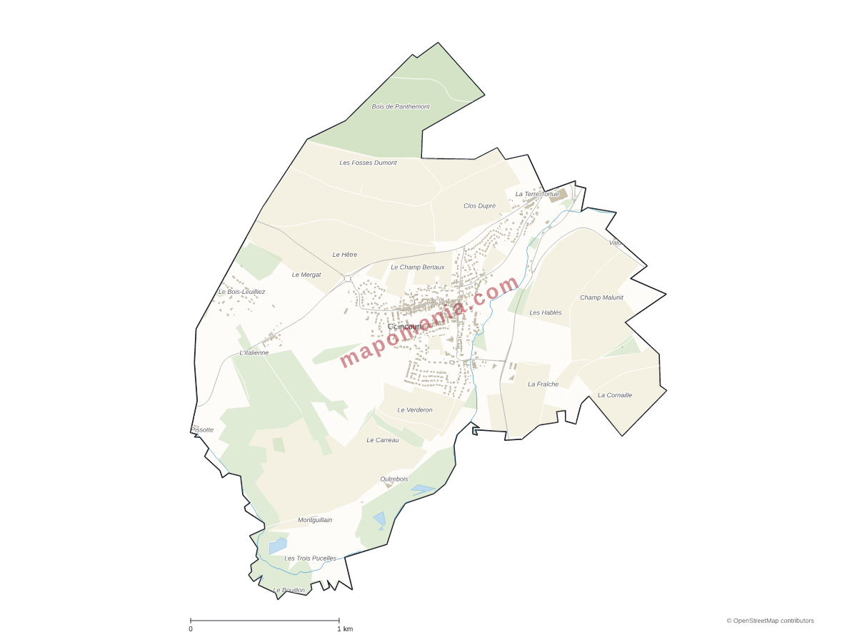 Carte de Goincourt à personnaliser