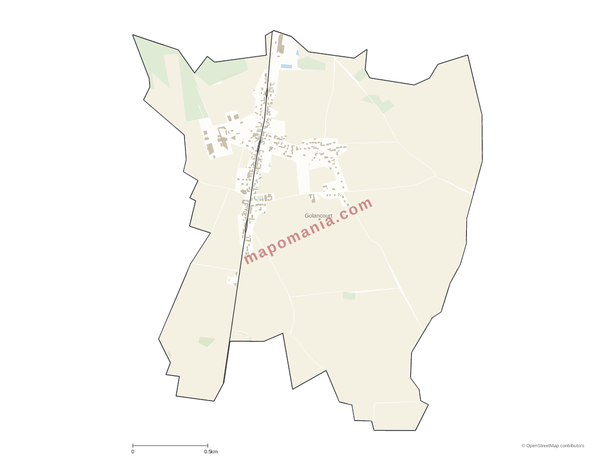 Carte de Golancourt à personnaliser