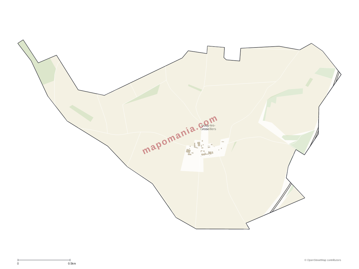 Carte de Gouy-les-Groseillers à personnaliser