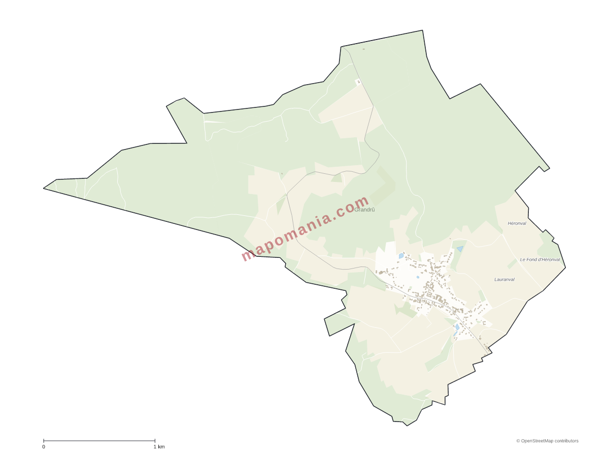 Carte de Grandrû à personnaliser