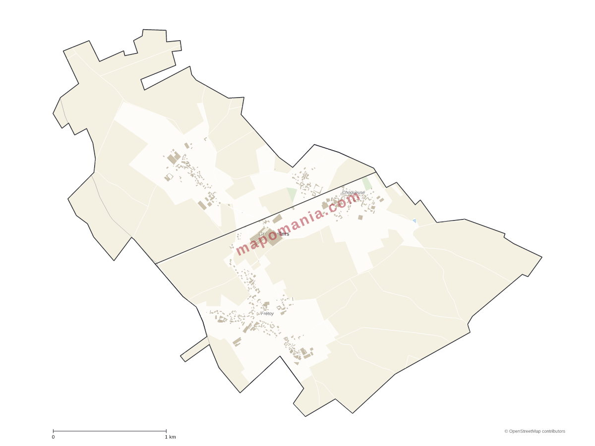 Carte de Grémévillers à personnaliser