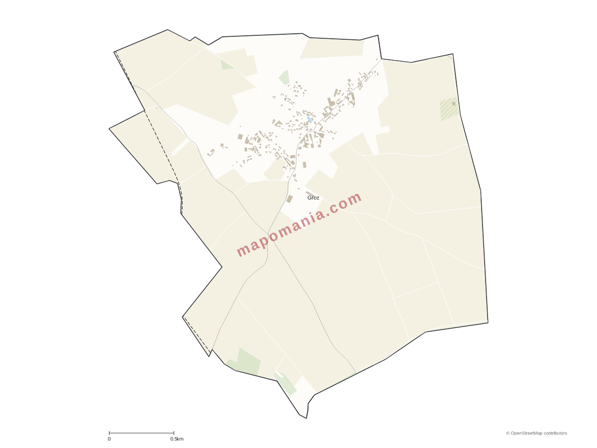 Carte de Grez à personnaliser