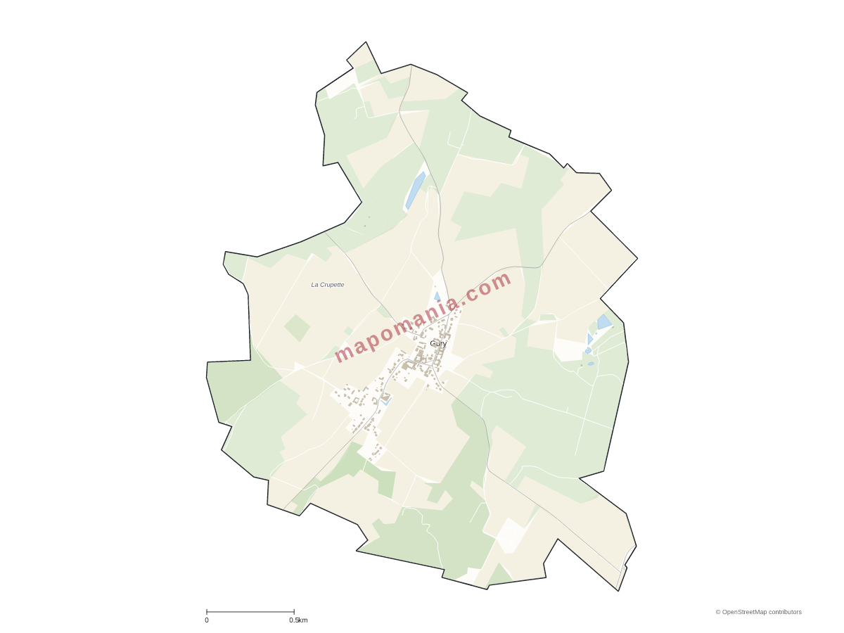 Carte de Gury à personnaliser