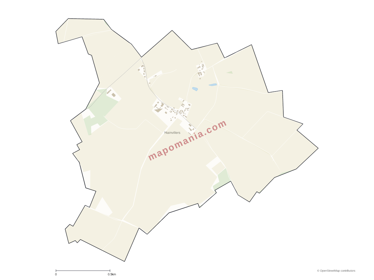 Carte de Hainvillers à personnaliser