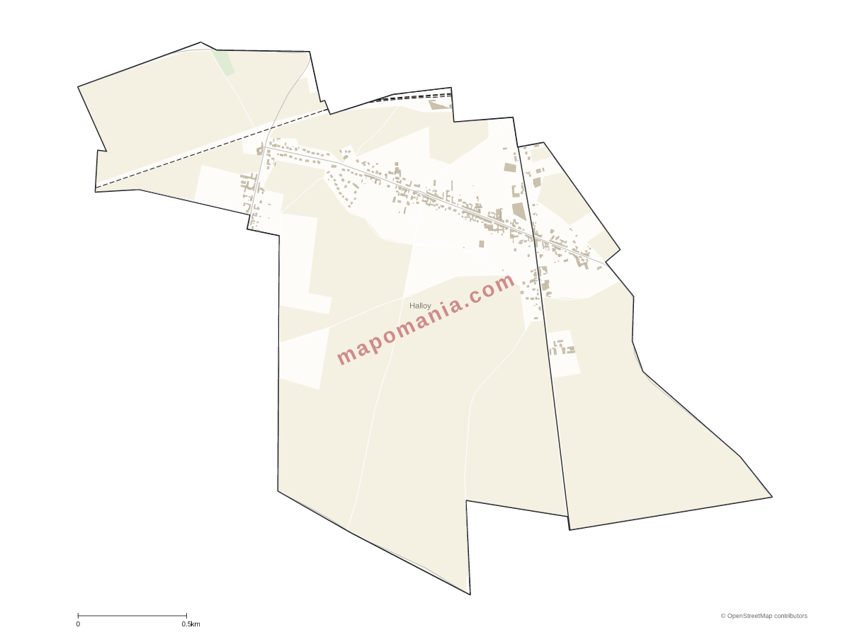 Carte de Halloy à personnaliser