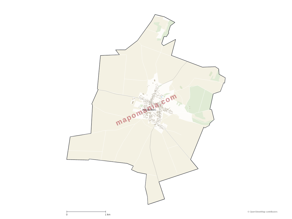 Carte de Haudivillers à personnaliser