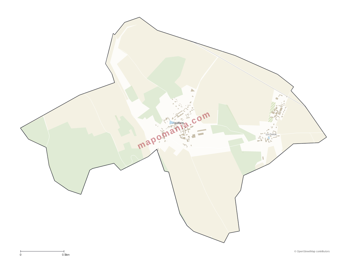 Carte de Hautbos à personnaliser