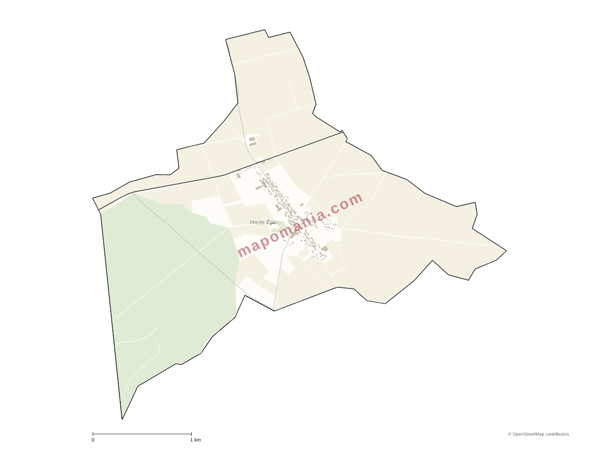Carte de Haute-Épine à personnaliser