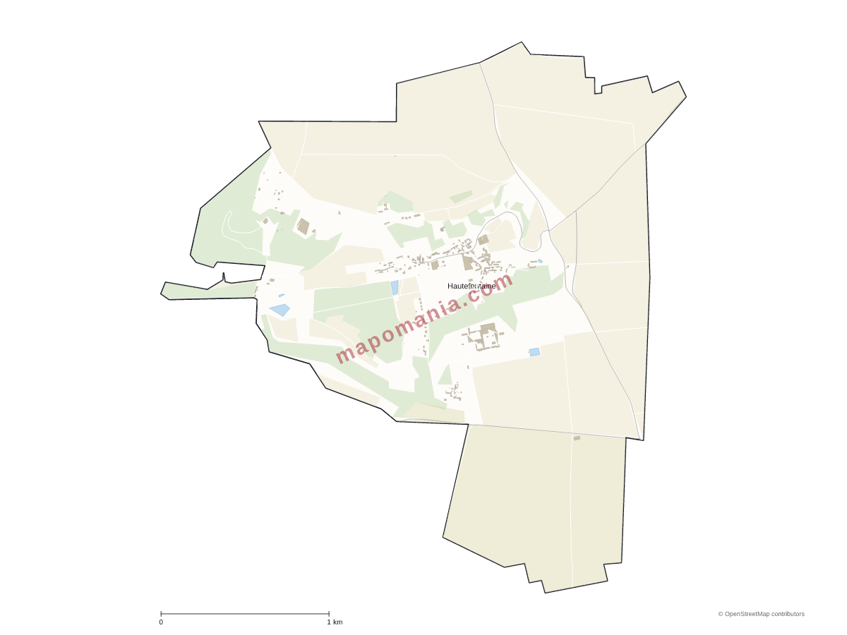 Carte de Hautefontaine à personnaliser