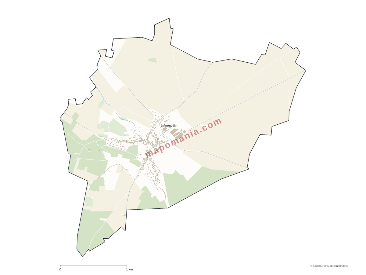 Carte de Hénonville à personnaliser