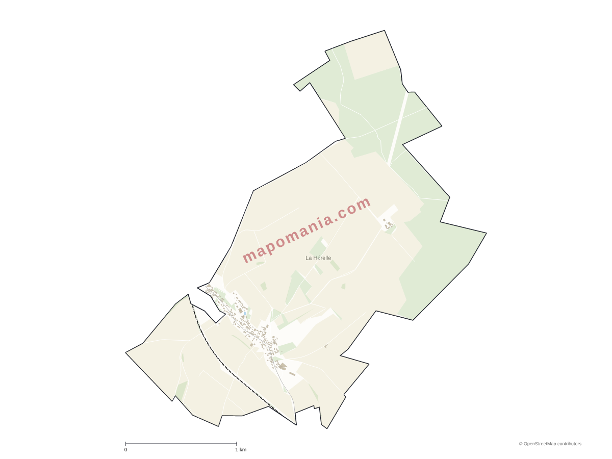 Carte de La Hérelle à personnaliser
